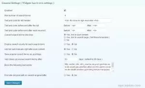 SEO SearchTerms Tagging 2 Ayarları