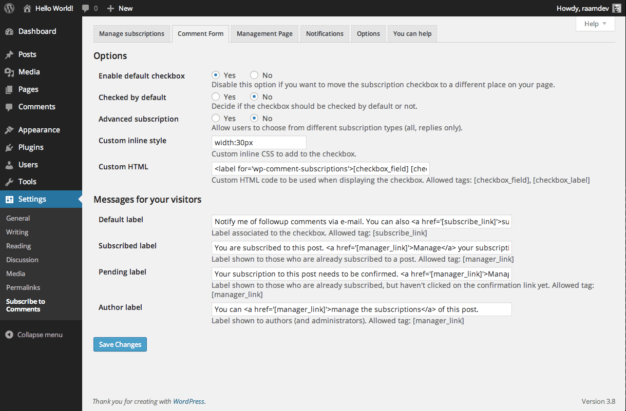WordPress Yoruma Abonelik Eklentisi