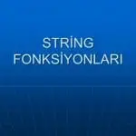 SQL String Fonksiyonları