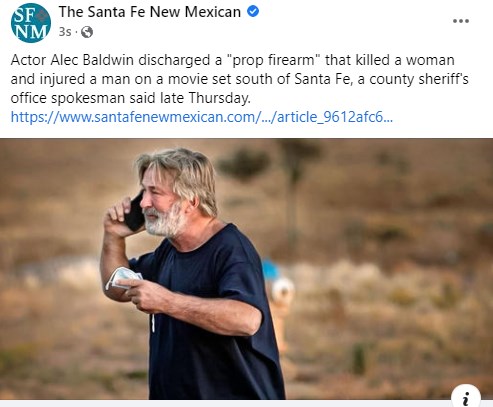 Alec Baldwin’in sette kurusıkı silahla 1 kişiyi öldürdüğü kaza sonrası ilk açıklama