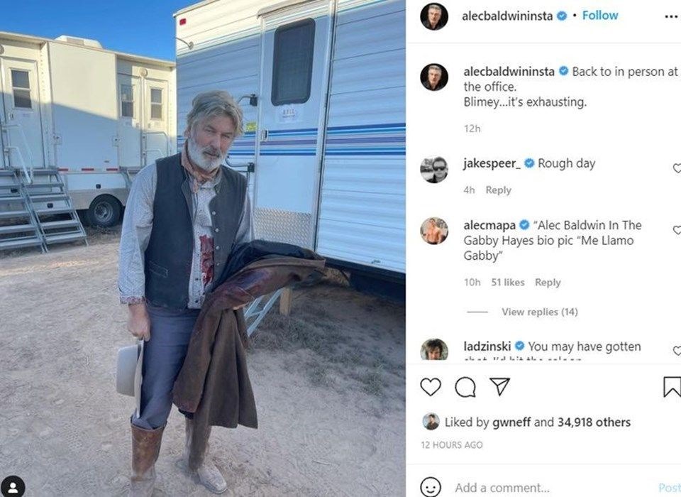 Alec Baldwin’in sette kurusıkı silahla 1 kişiyi öldürdüğü kaza sonrası ilk açıklama