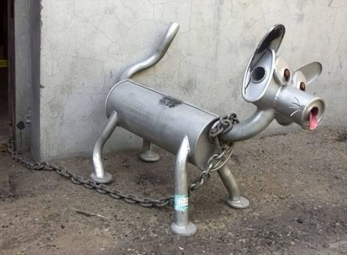 Atık malzemeler sanat eserine dönüştü