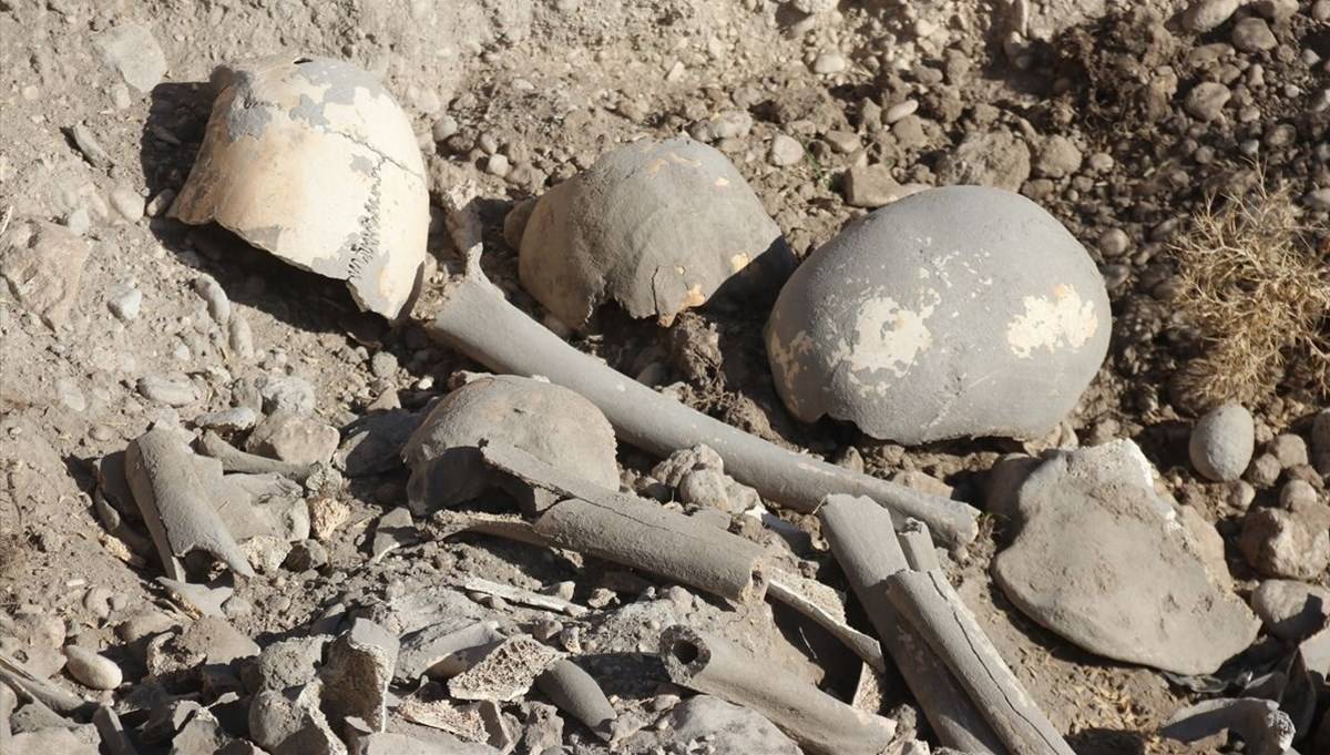 Van'da Demir Çağı'na ait insan kemikleri, seramik ve çömlek parçaları bulundu 1 Van'da Demir Çağı'na ait insan kemikleri, seramik ve çömlek parçaları bulundu