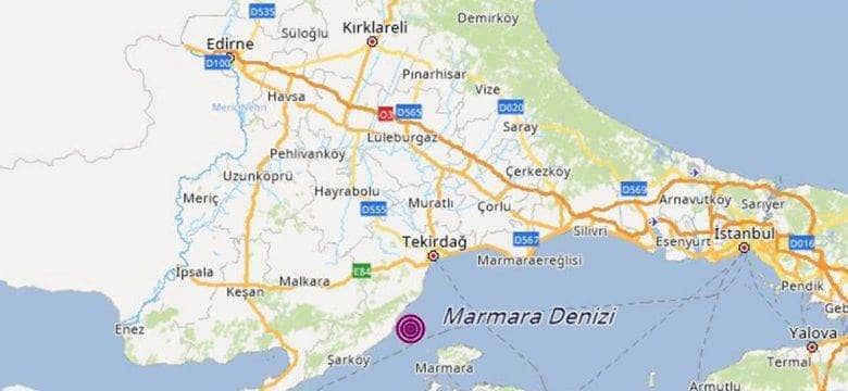 SON DAKİKA: Marmara Denizi’nde 4,1 büyüklüğünde deprem