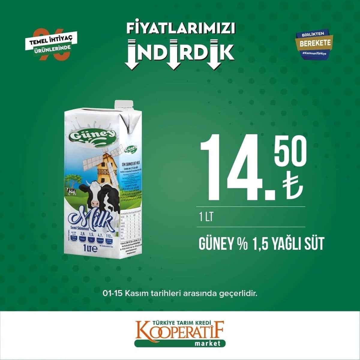 tarim kredi kooperatif market yeni indirimli urunler listesi belli oldu 5 15 kasim guncel indirimli urunler katalogu 20