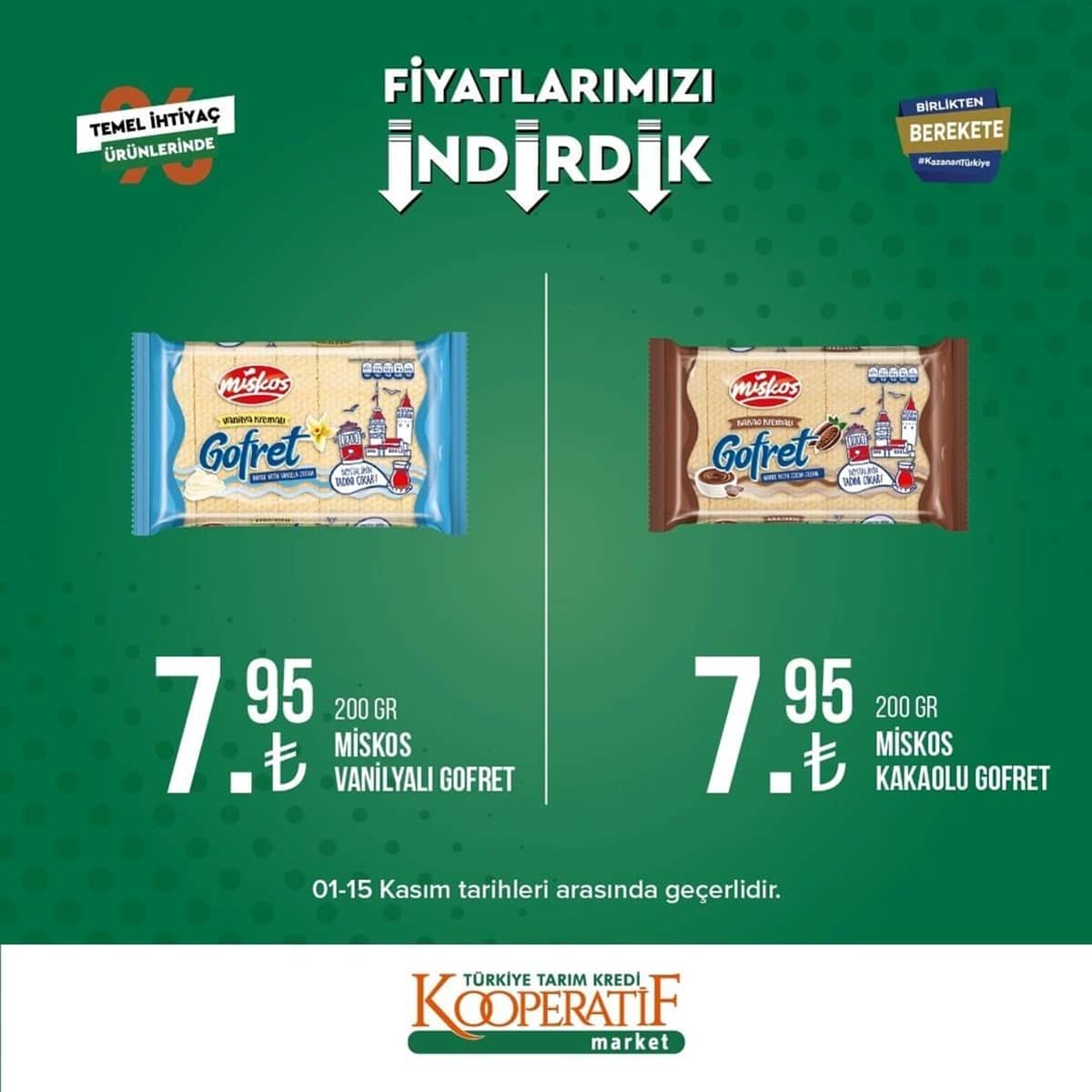 tarim kredi kooperatif market yeni indirimli urunler listesi belli oldu 5 15 kasim guncel indirimli urunler katalogu 26