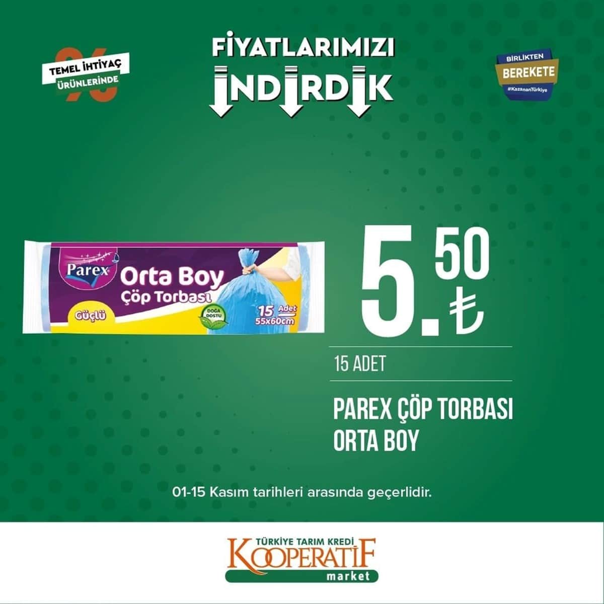 tarim kredi kooperatif market yeni indirimli urunler listesi belli oldu 5 15 kasim guncel indirimli urunler katalogu 30