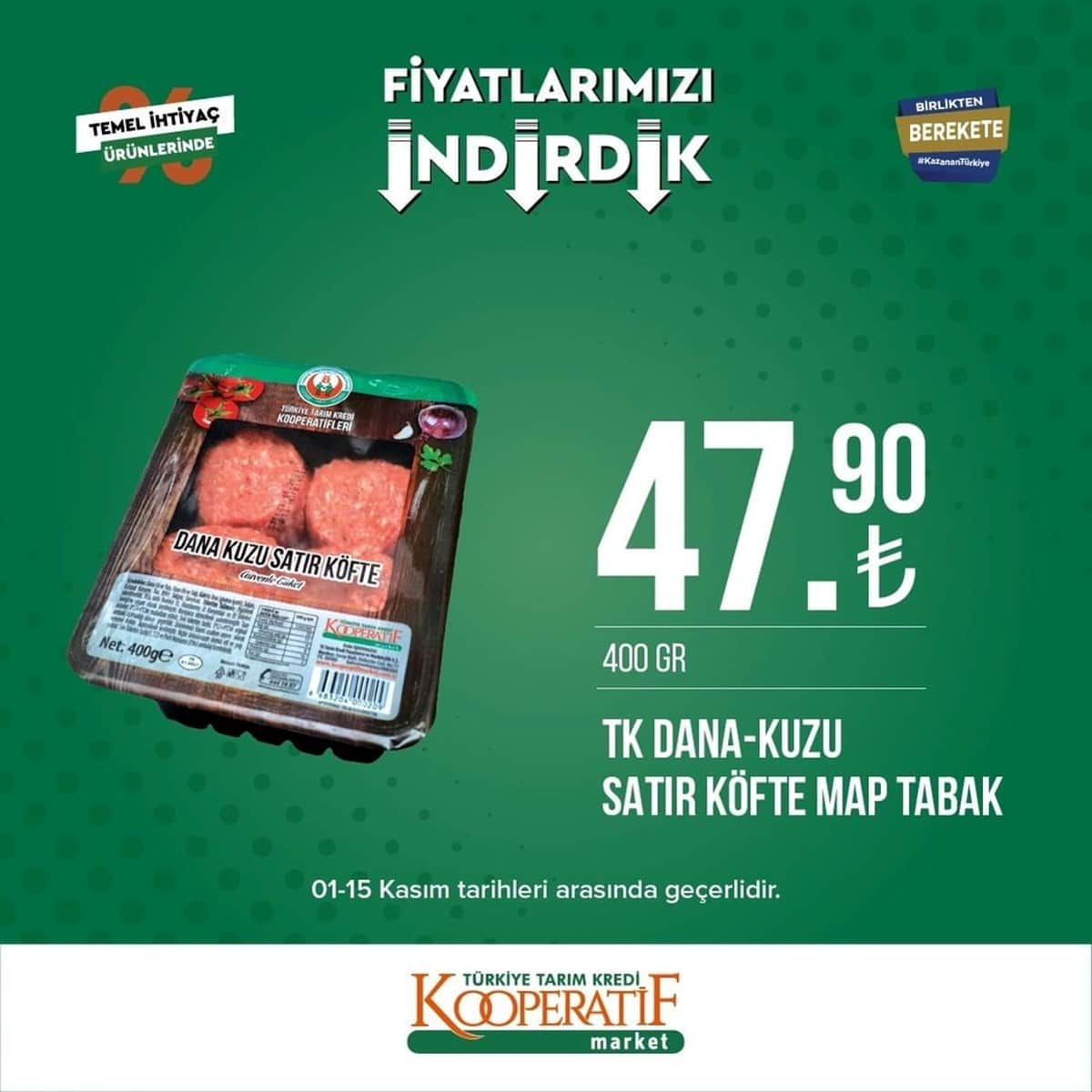 tarim kredi kooperatif market yeni indirimli urunler listesi belli oldu 5 15 kasim guncel indirimli urunler katalogu 5