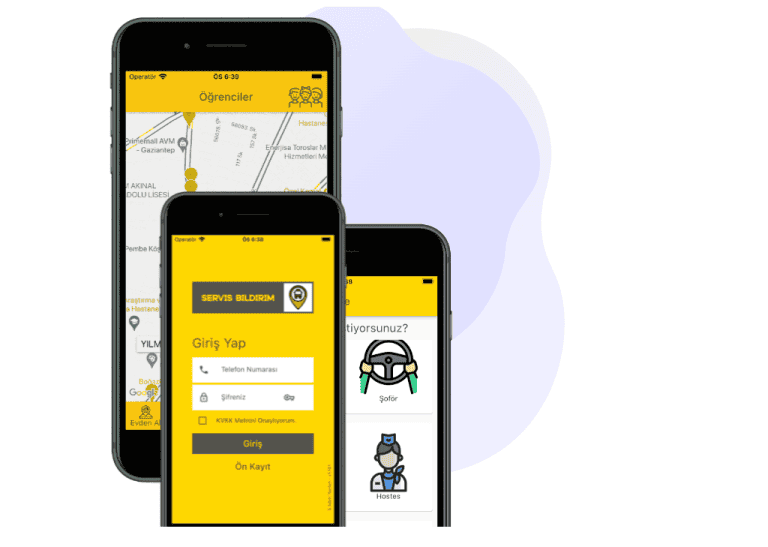 Okul Servis Takip Sistemi 6 Servis bildirim