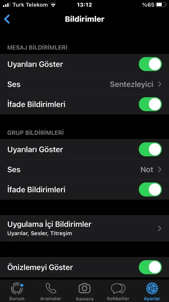 Whatsapp bildirim sesi programı