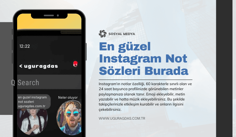 instagram not sözleri