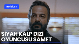 Siyah kalp dizi oyuncusu samet