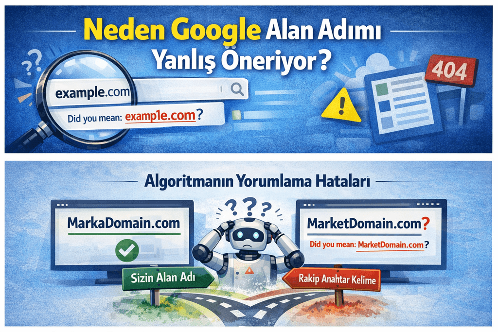 Google Neden Alan Adımı Yanlış Öneriyor? 1 bunumu demek istediniz diyor