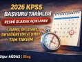2026 KPSS Başvuru Tarihleri Resmi Olarak Açıklandı! Lisans, Ön Lisans, Ortaöğretim ve DHBT Tam Takvim